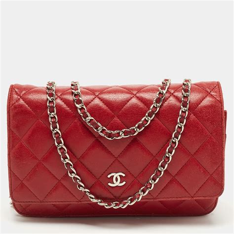 chanel wallet on chain red|classic wallet on chain chanel.